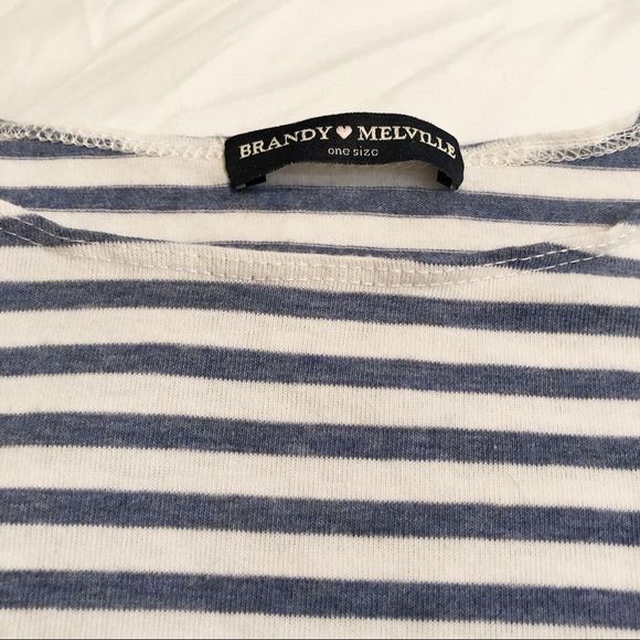 Brandy Melville Striped Crop Top - Picture 3 of 4
